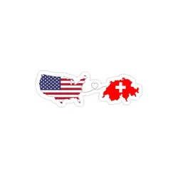 استیکر لپ تاپ سوییس - آمریکا و سوییس دو کشور دوست