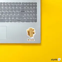 استیکر لپ تاپ سریال تد لاسو - بیسکویت با تایپوگرافی