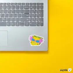 استیکر لپ تاپ- باب اسفنجی با عینک