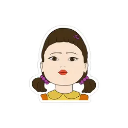 استیکر لپ تاپ عروسک بازی چراغ قرمز – چراغ سبز – اسکویید گیم