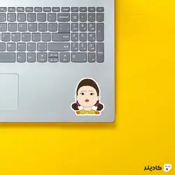 استیکر لپ تاپ عروسک بازی چراغ قرمز – چراغ سبز – اسکویید گیم