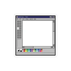 استیکر لپ تاپ بیل گیتس - محیط نقاشی ویندوز قدیمی