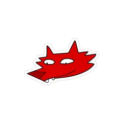 استیکر لپ تاپ مجموعه سیمپسون‌ها - گرگ قرمز
