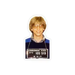 استیکر لپ تاپ بیل گیتس - بیل گیتس جوان