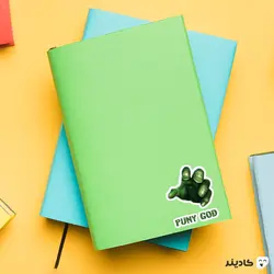 استیکر لپ تاپ خدای تنبل