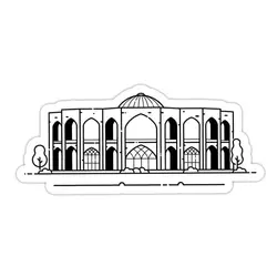 استیکر لپ تاپ ایل گلی - سیاه سفید