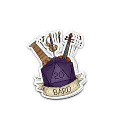 استیکر دانجنز اند دراگونز D&D - D20 - Bard