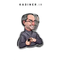 استیکر لپ تاپ استیو جابز - مرد خندان