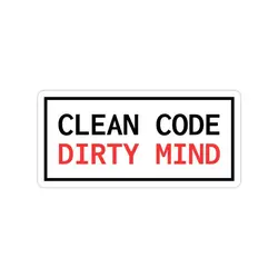 استیکر لپتاپ Clean Code Dirty Mind