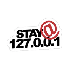 استیکر برنامه نویسی Stay at home