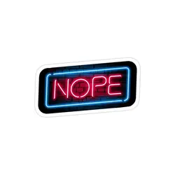 استیکر لپتاپ NOPE