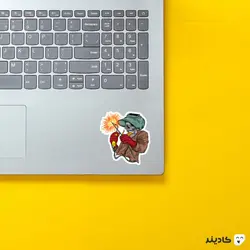 استیکر لپتاپ اسکلت جوشکار