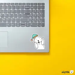 استیکر خرس برفی مینیمال