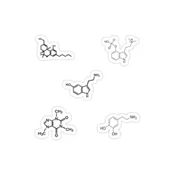 استیکر لپ تاپ استیکر لپ تاپ شیمی - فرمول های مواد مختلف