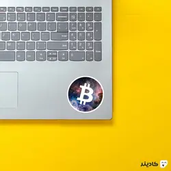 استیکر لپ تاپ لوگو فضایی بیت کوین - bitcoin