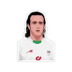 استیکر لپ تاپ تیم ملی ایران – علی آقا کریمی