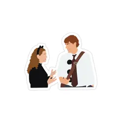 استیکر لپ تاپ سریال آفیس - پوستر جیم و پام در حال صحبت