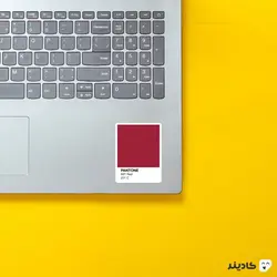 استیکر لپ تاپ استیکر علمی - موسسه فناوری ماساچوست (MIT) قرمز پنتون