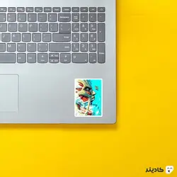 استیکر لپتاپ رویارویی ارن و تایتان