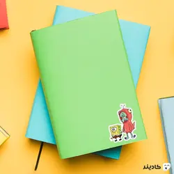استیکر لپ تاپ - باب اسفنجی و اختاپوس