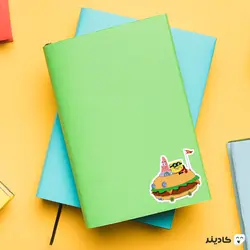 استیکر لپ تاپ - باب اسفنجی و پاتریک