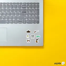 استیکر لپ تاپ پک سریال