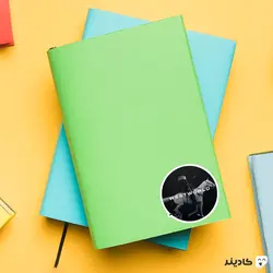 استیکر لپ تاپ لوگوی سیاه سفید