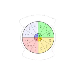 استیکر لپ تاپ استیکر لپ تاپ مهندسی برق - فرمول‌ها