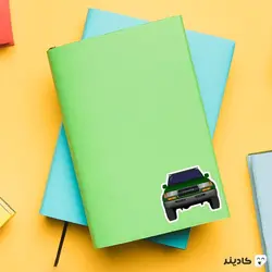 استیکر لپ تاپ شرکت Toyota - حضرت لندکروز سبز رنگ