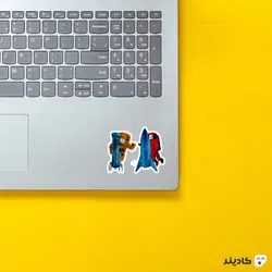 استیکر لپ تاپ جف بزوس - جف بزوس و الون ماسک