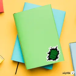 استیکر لپ تاپ مشت سبز