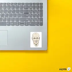 استیکر لپ تاپ نقاشی چهره زیدان
