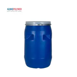 بشکه پلاستیکی 120 لیتری دهانه باز با بست فلزی