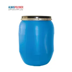 بشکه پلاستیکی 160 لیتری دهانه باز با بست فلزی