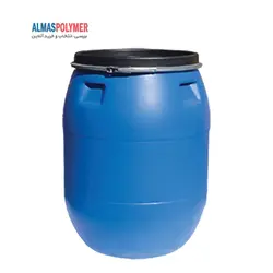 بشکه پلاستیکی 220 لیتری دهانه باز با بست فلزی