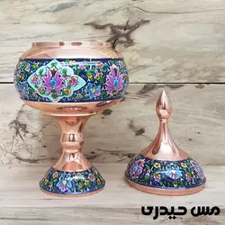 قندان مس پرداز پایه دار  - نانو شده - مس حیدری