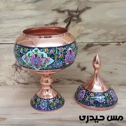 قندان مس پرداز پایه دار  - نانو شده - مس حیدری
