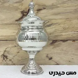 آجیل خوری مسی سفید کروم مدل اطلس   - مس حیدری