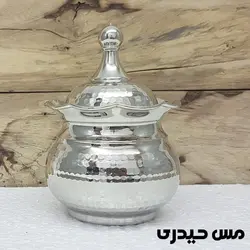 قندان مسی کروم بدون پایه مدل اطلس  - مس حیدری