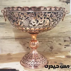 میوه خوری مسی قلم کاری شده پایه بلند سلنا - مس حیدری