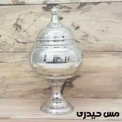آجیل خوری مسی سفید کروم مدل آرمان   - مس حیدری