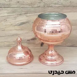 قندان مسی پایه دار مدل آرمان   - نانو شده - مس حیدری