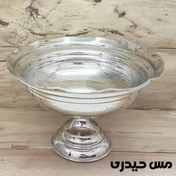 آجیل خوری مسی سفید کروم شده مدل ایلیا - مس حیدری