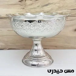 آجیل خوری کروم پایه دار طرح رز - مس حیدری