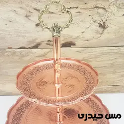 شیرینی خوری دو طبقه مسی طرح روژان    - مس حیدری