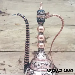 آفتابه لگن توپی مسی نقره کوب ساخت زنجان  - مس حیدری