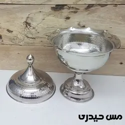 آجیل خوری کروم پایه دار مدل سوگل - مس حیدری