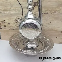 آفتابه لگن کروم طرح شکارگاه - مس حیدری