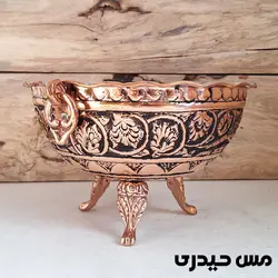 آجیل خوری مسی قلم کاری شده پایه بلند سلنا  - مس حیدری