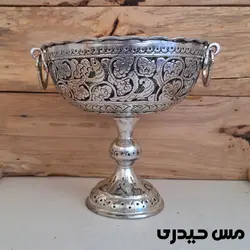 آجیل خوری مسی قلم کاری شده پایه بلند سلنا - مس حیدری